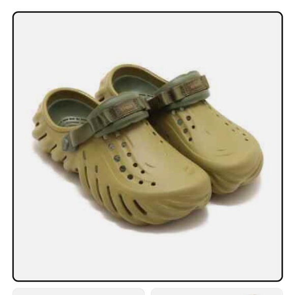 NWT Crocs Men\'s  Women\'s Echo Slingback Clog Aloe Shoes slides dark green W9/M7